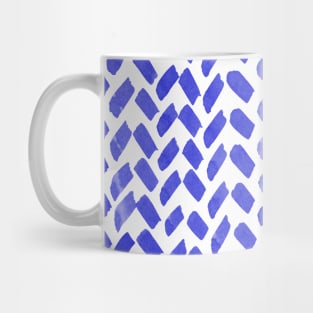 Cute watercolor knitting pattern - blue Mug